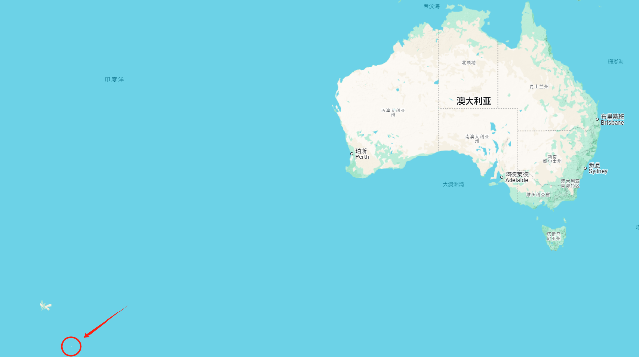 △赫德岛和麦克唐纳群岛位置