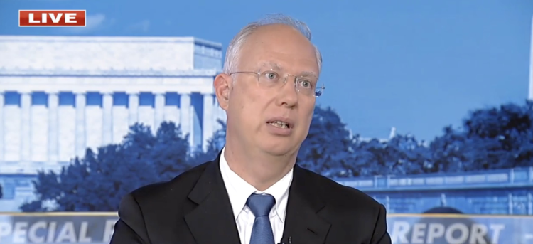 德米特里耶夫3日接受美国福克斯新闻网专访。图源:福克斯新闻网发布视频截图