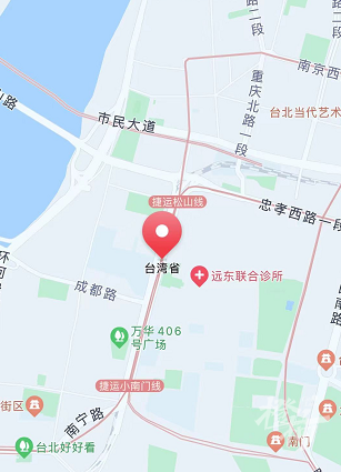 地图可显示台湾省每个街道了 