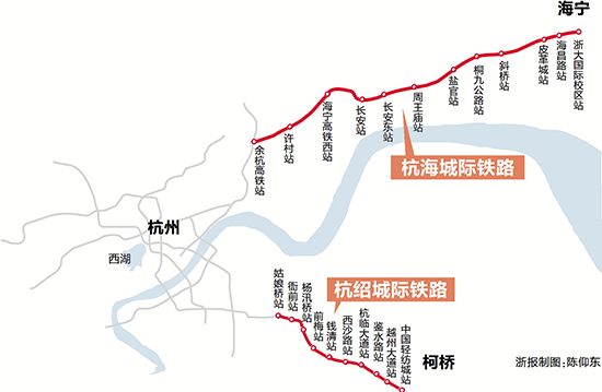 杭海城际铁路杭绍城际铁路开通4月余三城交界区域迸发新活力