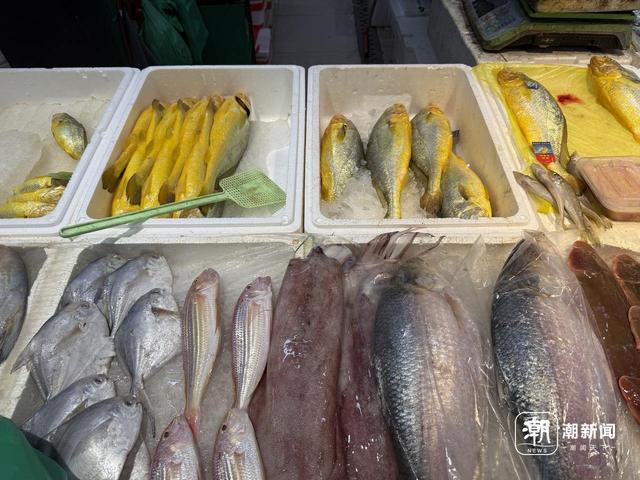 杭州笕桥水产市场里在售的大黄鱼。记者 郑宇 摄